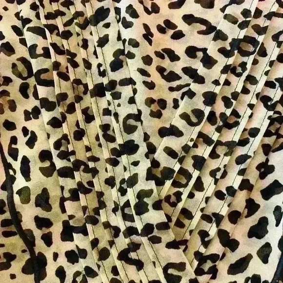 CAbi #3612 "Flutter Blouse" Cheetah Print Two-Piece Top - Picture 10 of 12